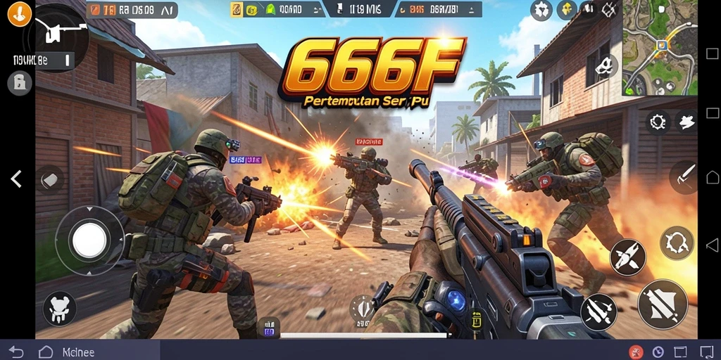 Screenshot menampilkan aksi seru dalam permainan TPS 666F.