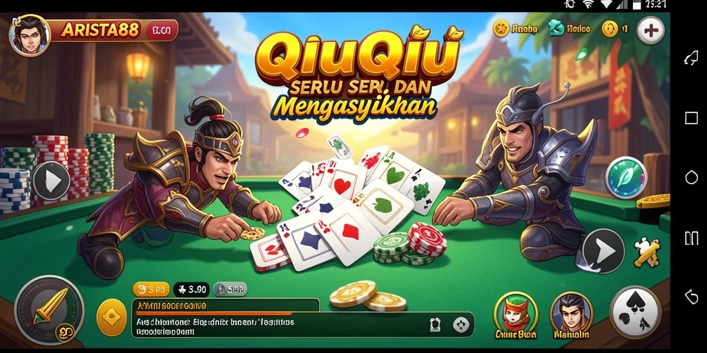 Screenshot gameplay QiuQiu yang seru dan mendebarkan.