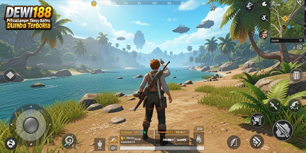 Tampilan gameplay DEWI188 di dunia terbuka yang menakjubkan.