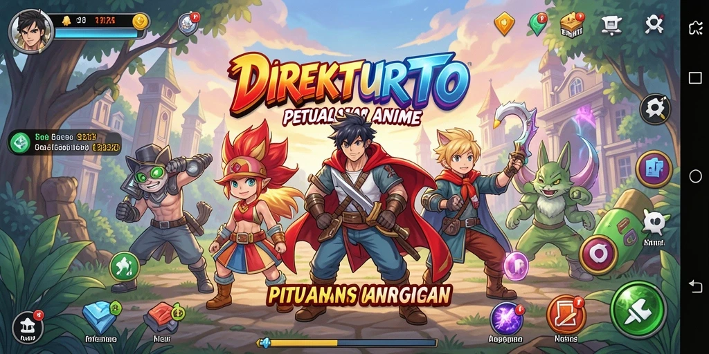 Tampilan gameplay seru dan karakter anime yang menawan.