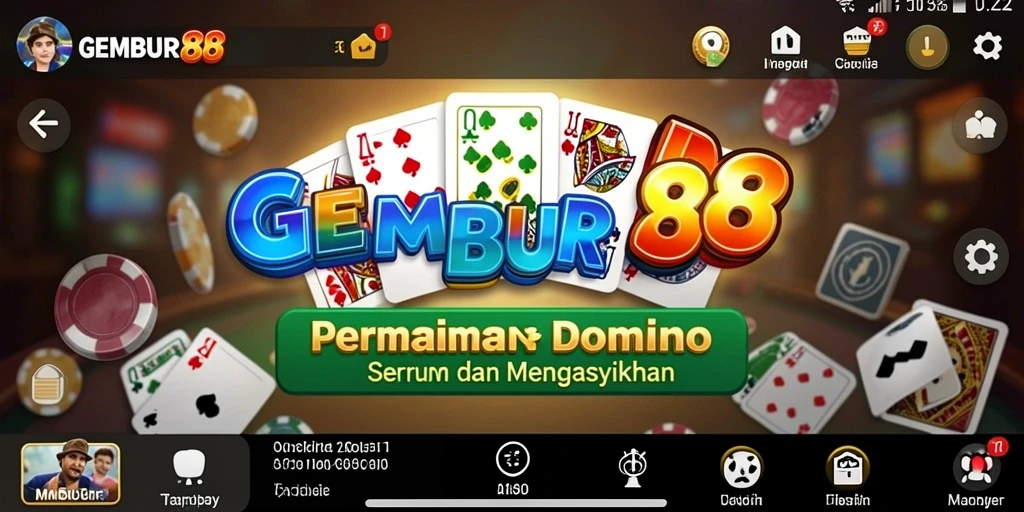 Tampilan menawan dari gameplay Domino GEMBUR88 yang mengasyikkan.