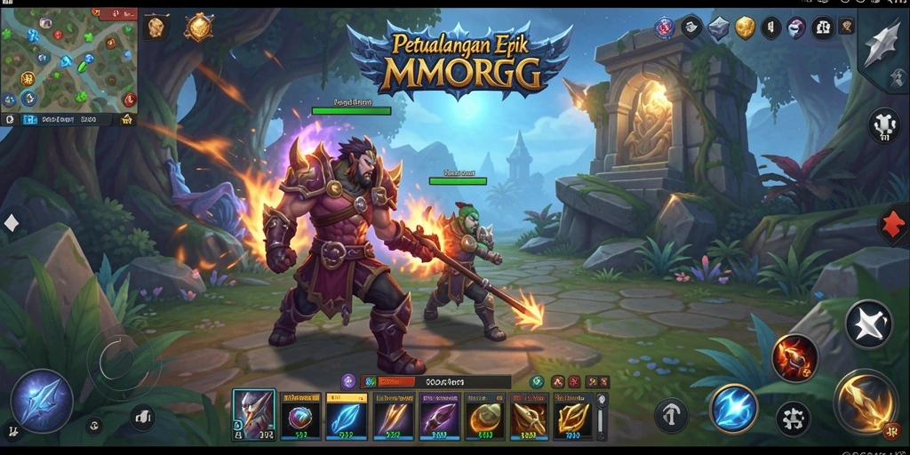 Screenshot gameplay MMORPG GOCAP123 yang menunjukkan aksi seru.