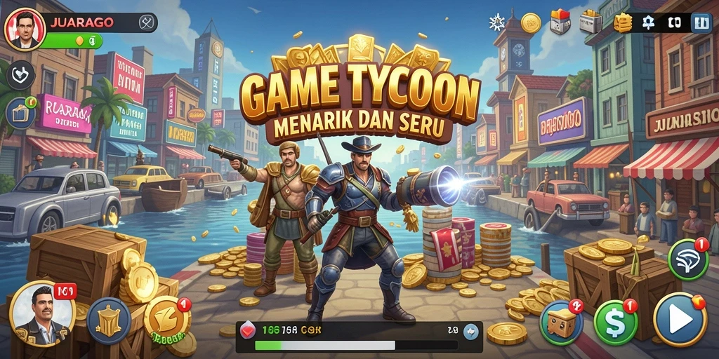 Tangkapan layar JUARAGO yang menunjukkan gameplay Tycoon yang seru.