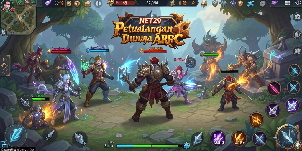 Screenshot menunjukkan aksi pertempuran epik dalam NET29 dengan karakter yang menakjubkan.
