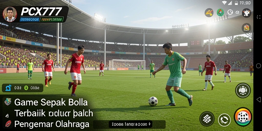 Gameplay PCX777 memperlihatkan ketegangan dalam pertandingan sepak bola.