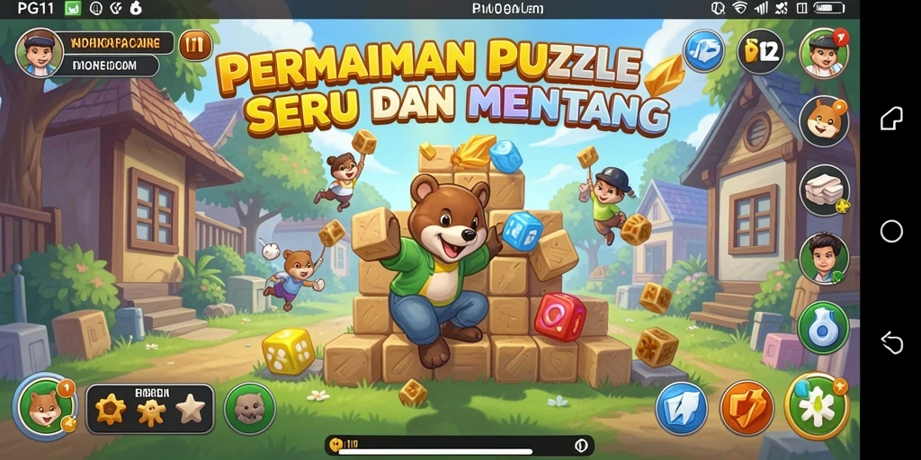 Screenshot PG11 menampilkan gameplay puzzle yang menantang dan seru.