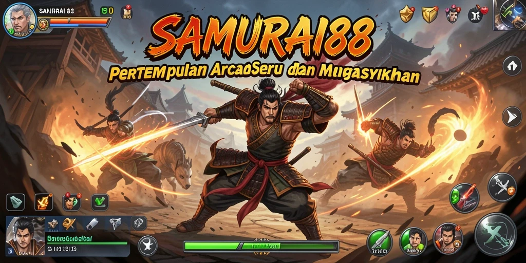 Tampilan aksi seru di dalam game SAMURAI88.