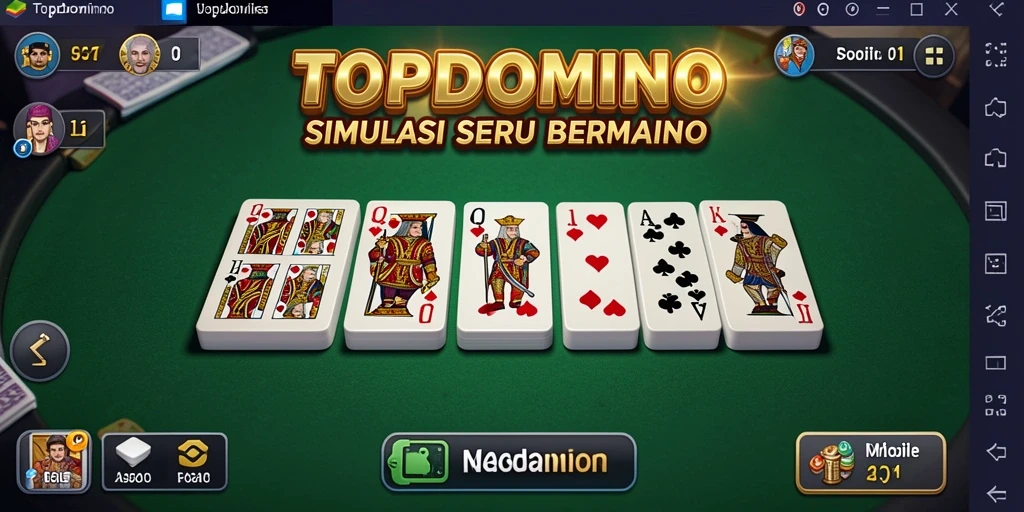 Screenshot gameplay menampilkan keseruan bermain domino.