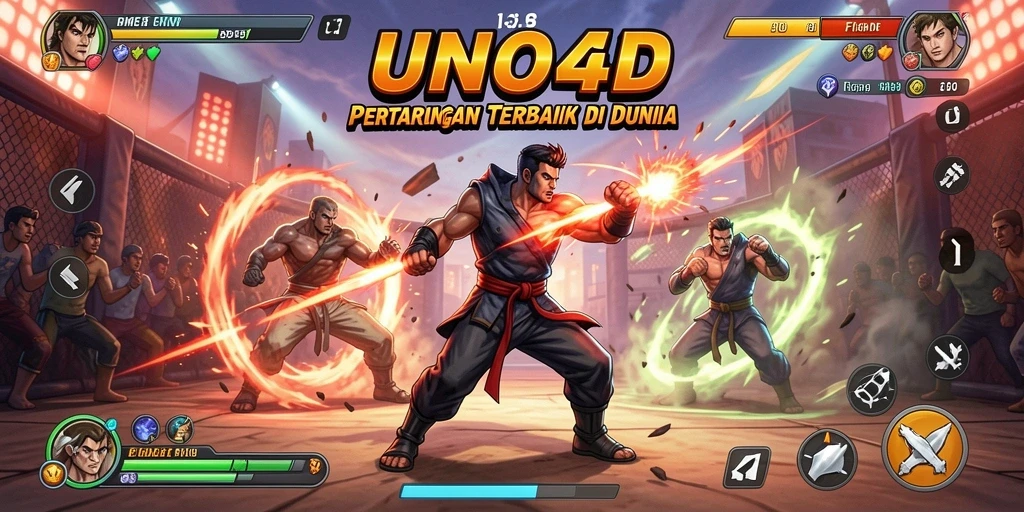 Screenshot utama UNO4D menampilkan intensitas pertarungan yang mendebarkan.